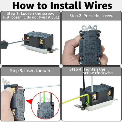 How to install wires in Top Shelf 20 Pack Of 20 Amp Gfci Outlets Featuring Built Tough Weather Resistant Housings.