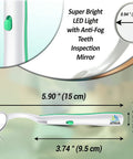 LED Lighted Dental Mirror For Easy At Home Teeth Checks With Bright Illumination Anti Fog Handheld Mouth Mirror For Inside Mouth Gums And Tongue Reusable Dentist Style Dental Mirror For Home Use 2 Pack, 5.9 in long