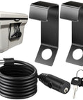Heavy Duty Cooler Lock Bracket With Security Cable Lock And Tie Down Kit For Securing Mid To Large Ice Chest Boxes
