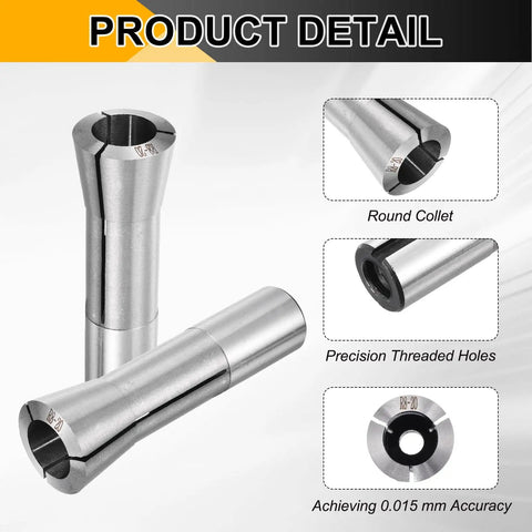 R8 Round Collet Mill Chuck Holder 20mm Precision CNC Engraving Lathe Tool Pro Grade With 7 16 UNF Thread And 0.015mm Accuracy