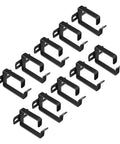 Organize Your Server Rack With D Ring Cable Management Hooks Set 10 Piece Bracket Organizer For Network Patch Cables Fiber Optic Cables Power Cords And More Modular Mounting Clips To Keep Cables Tidy And Accessible, showing black steel D-ring brackets.