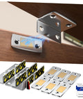 Invisible Magnetic Cabinet Door Catch With Pro Adhesive L Shaped Ultra Thin Drawer Cabinet Magnets set with installation accessories