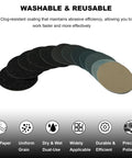 120 Piece 2 Inch Wet Dry Sanding Disc Set with 60 Through 10000 Grit Silicon Carbide, hook and loop surface displayed
