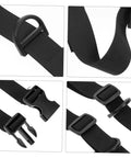 2 Pack Heavy Duty Tie Down Straps With Quick Release Buckles for Easy Lashing of Golf Trolleys, Camping Gear, Yoga Mats, Black Nylon