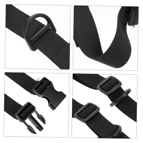 2 Pack Heavy Duty Tie Down Straps With Quick Release Buckles for Easy Lashing of Golf Trolleys, Camping Gear, Yoga Mats, Black Nylon