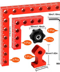Image of 8 Pack Shop Tough Corner Clamps For Woodworking Hold Snug Snap Square Joints With Dead On 90 Degree Right Angle Alignment