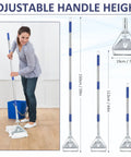 Woman using Heavy Duty 59-Inch Mop Handle Pole, Universal Metal Replacement For Home, Garage, Office, Workshop And Warehouse Cleaning