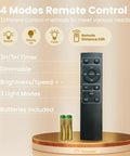 Remote control for Remote Controlled 50 Ft G40 Globe LED Outdoor String Lights With 25 Plus 1 Shatterproof Bulbs IP45 Weatherproof For Patio Backyard Bistro Cafe Market Warm White Low Voltage DC 24V Energy Saving And Connectable For Chill Vibe, showing modes and batteries.