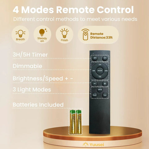 Remote Controlled Outdoor String Lights 150 Feet With 75 Shatterproof LEDs remote and features display.