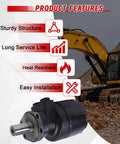 Drop-In Hydraulic Motor Assembly Replacement For White Drive Systems High Torque 660-4-0010-9 660400109 BMER motor for excavator use