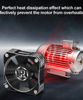 Ultra Fast RC Brushless Motor Cooling Fan For 1 8th And 1 10th Scale Cars, 35mm Diameter, Up To 21000 RPM, black fan and motor