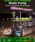 Smart Indoor Hydroponic Garden System With 12 Pods App And WiFi Control Dope 24W LED Grow Light 5.5L Water Tank Pump System And Auto Timer For Fresh Herbs At Home on kitchen counter