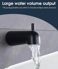 Black Bathtub And Shower Trim System Style 9 For An Easy Dope Bathroom Remodel, Premium Durable Metal Trim Set with water flow