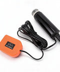 Badass Portable Drainage King Cordless Submersible Sump Pump with black body and orange control unit for flood water evacuation.