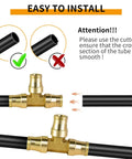 One Quarter Inch Tee Union Push To Connect Fittings DOT Approved Brass Air Brake Line installation guide with brass tee and hose