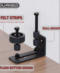 2 Pack Barn Door Floor Guides With Felt Strips For Quiet Smooth Operation Bottom Roller Guides For Flush Mounted Doors