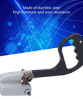 Hand Pull Cutter For Metal Sheets And Cardboard featuring stainless steel design and dual round blades