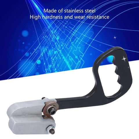 Hand Pull Cutter For Metal Sheets And Cardboard featuring stainless steel design and dual round blades