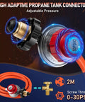 High adaptive propane tank connector for Portable Propane Forge With Single Burner Reaches 2600F For Metal And Knife Work.
