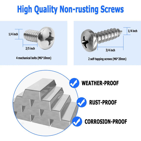 High-quality non-rusting screws image for Front License Plate Bracket For Hyundai And Kia 2000 2023 Front Bumper Plate Mounting