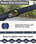 Rugged Trail Ready Camping Hammock With Up To 700 Pound Capacity Includes 2 Tree Straps And Attached Carry Bag Portable For Backpacking