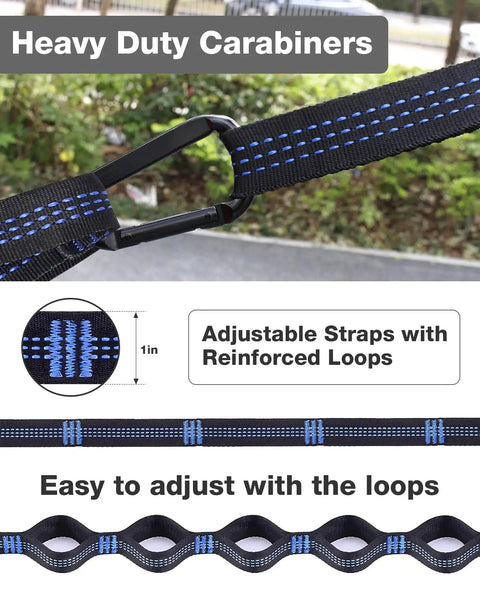Rugged Trail Ready Camping Hammock With Up To 700 Pound Capacity Includes 2 Tree Straps And Attached Carry Bag Portable For Backpacking