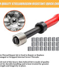 25 Pcs M6 X 1.0mm Helicoil Thread Repair Kit Stainless Steel For Cars And Trucks Universal Auto Hand Tool Set Vehicle Repair Inserts