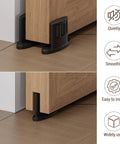 Floor Guide For Sliding Barn Door Bottom With Double Sided Roller Design Concealed Pulleys For Smooth Quiet Sliding Fits Doors Over 30mm Thick