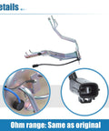 Close-up of Fuel Pump Sender Assembly For Toyota Pickup Base DLX 2.4L 3.0L 1992 1995 With Square Connector Fitting And 3 Line Hanger Replacement Module Includes Gasket And Heavy Duty Fitting