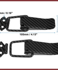 Universal Car Bumper Security Hook Clips Quick Release Hooks For Trunk And Fender Fasteners Carbon Fiber Pattern 105x33mm Set Of 2