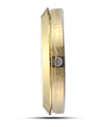 Side view of Mini Clock Insert 1 7/16 Inch Quartz Movement With White Dial, Gold Tone Bezel And Arabic Numerals, round fit up clock model CK094GD