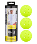 Hardcourt Pickleball Balls with Storage Tube USAP Approved for Tournament Play Durable Indoor Outdoor Balls pack of 3