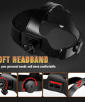 Soft headband of Large View Auto Darkening Welding Helmet With Led Light Solar Powered True Color Viewing Lens Four Arc Sensors