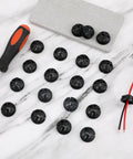 200 Pack Non Metallic Push In Cable Connectors Three Eighths Inch Trade Size Plastic Electrical Box Wire Inserts displayed