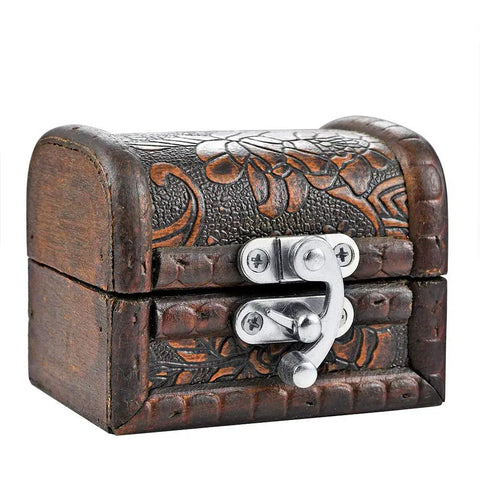 Decorative wooden chest with silver lock from Wooden Box Latch Hook Kit Set With Silver Lock Clasp And Right Hasp Horn Drawer Latch Hardware