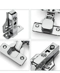 3D Adjustable Removable Cabinet Hinges With Soft Close Satin Nickel Finish for Kitchen Cabinets, detailed design view