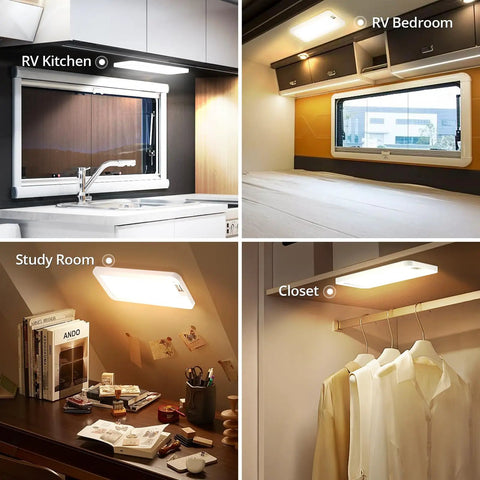 Interior RV LED Light 12V 8 Pack With 3 Color Temperatures And Stepless Dimming Energy Efficient Ceiling Light for various rooms