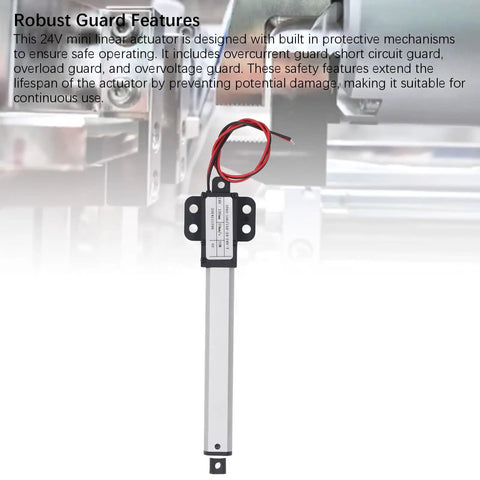 Powerful Mini Motion Actuator With 100mm Stroke And 20N Thrust For Home Automation Projects, showcasing robust guard features.