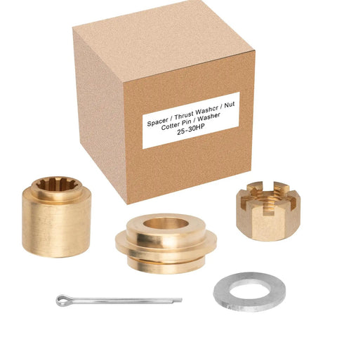 Propeller Installation Hardware Kit For Yamaha Outboard 60-85 Hp With Thrust Washer, Spacer, Washer, Nut, Cotter Pin Included