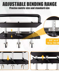 Pro Grade Three Station Edge Roller Bender with adjustable range for metal roofing, bead roller hand tool for 0.36-0.76 mm sheet metal.
