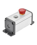Two Hole 16mm Aluminum Switch Button Station Box With PG7 Cable Gland And Mounting Base, Durable Control Panel Enclosure