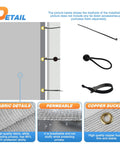 Nine By Twenty Foot Shade Cloth With Grommets For Outdoor Shade Stay Cool UV Protected HDPE Fabric Light Grey Patio Canopy Detail