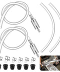 Two Pack Brake Bleeder Hose Kit With Nozzle Cap And Clamp For Cars, Bikes And EVs, One Way Check Valve Tube For Hydraulic Brake Bleeding