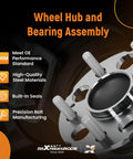 Close-up of 512344 Rear Wheel Bearing and Hub Assembly for Honda CRV 2007 2011, Crosstour 2010 2015, showing 5 lug holes.