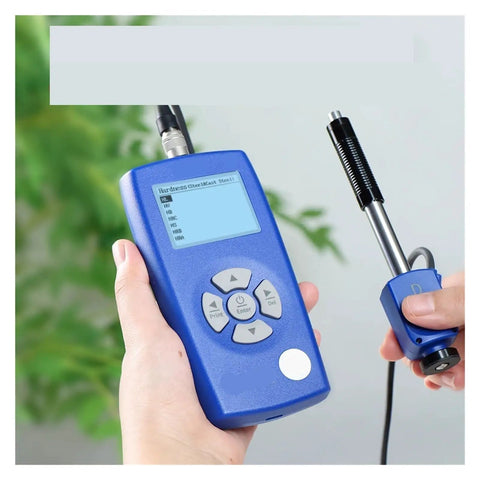 Hardness Tester Durometer For Steel And Metal With Dual Coil Digital Probe And Multiple Probe Options, Converts To HRA HRB HRC HL HV HB HS held with probe