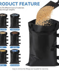 Heavy Duty Sand Bags For Canopy Legs Set Of 4 Empty Weight Bags For Pop Up Tents Fill With Sand Pebbles Or Soil To Secure Your Shelter