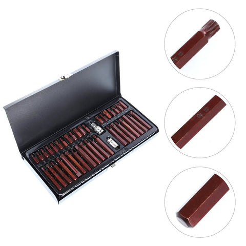 Knockout 40 Piece Star Spline Socket Set Copper Alloy Impact Drive Automotive Garage Tool Kit With Tough Metal Case, open view.