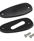 Antenna Hole Plate Cap Cover Kit For Honda Civic 1992 To 2000 Block Off Cap In ABS Plastic With Silicone Gasket Weather Resistant Replacement Part 39152 SR3 A00, showing two black components and screws.