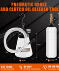 Pro Grade Pneumatic Brake Bleeder Kit For Cars Trucks And Motorcycles With Extractor And Refill Bottle Easy Brake Fluid Change