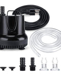 Submersible Fountain Pump 550 GPH, Quiet Outdoor Water Pump For Aquarium, Pond, Fish Tank And Hydroponics, 6.5 Ft Tubing ID 1/2 Inch
